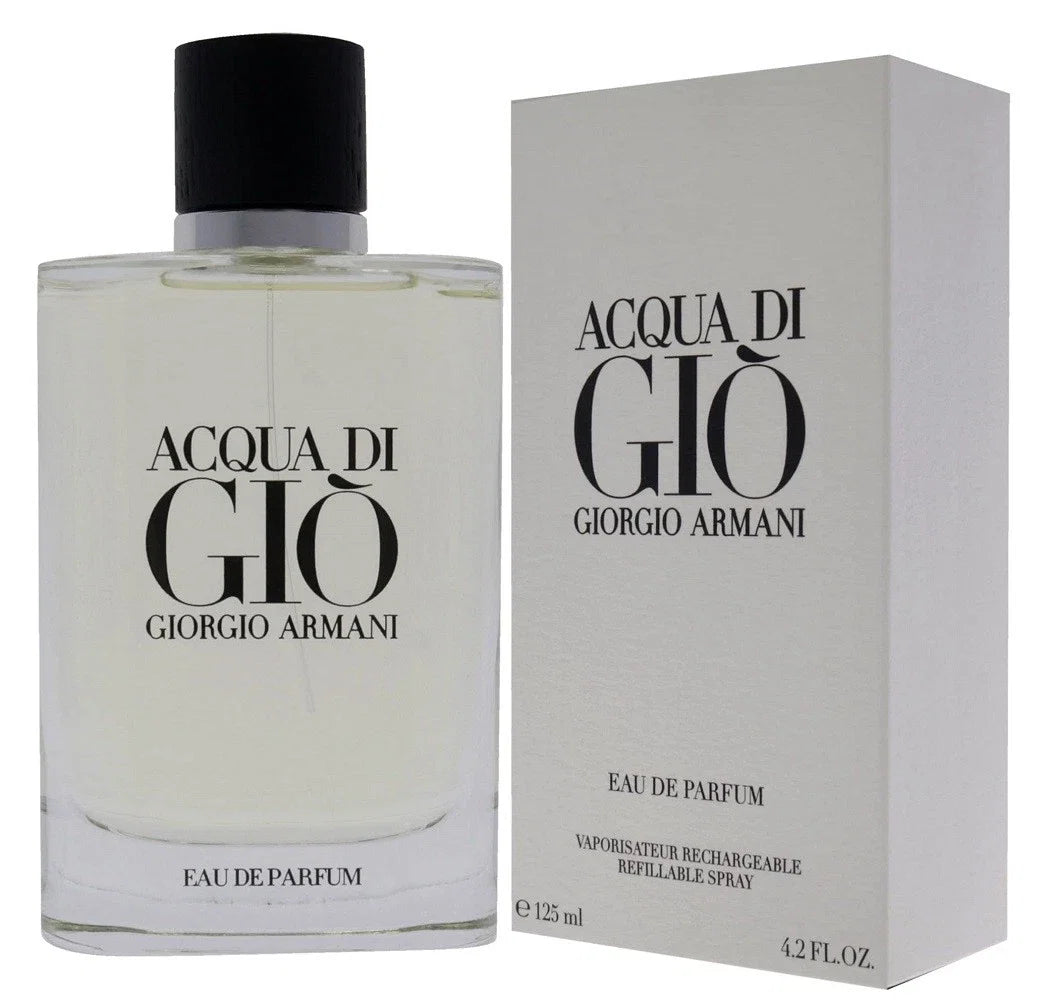 ACQUA DI GIO * Giorgio Armani 4.2 oz / 125 ml EDP Men Cologne Refillable Scentora