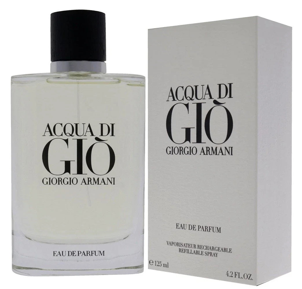 ACQUA DI GIO * Giorgio Armani 4.2 oz / 125 ml EDP Men Cologne Refillable Scentora
