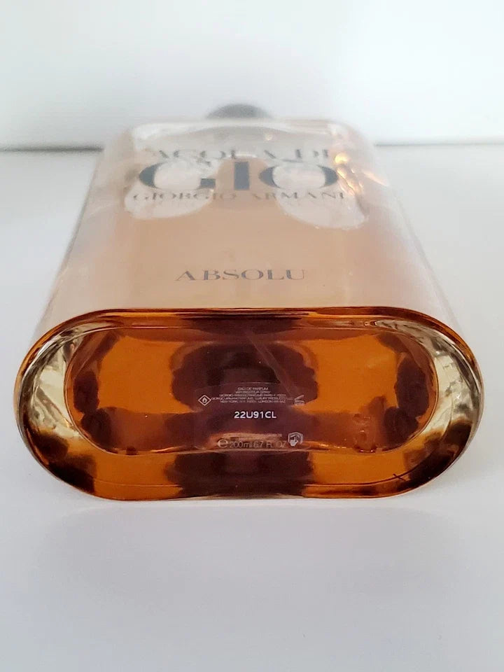 Giorgio Armani Acqua Di Gio Absolu 6.7oz Men's Eau de Parfum Original ( NO CELLO Scentora